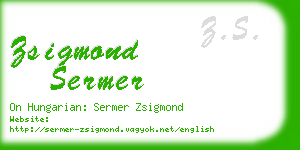 zsigmond sermer business card